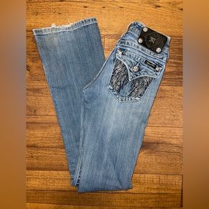 Miss Me Jeans- Size 25 - Boot- JP56168- Angel Wings